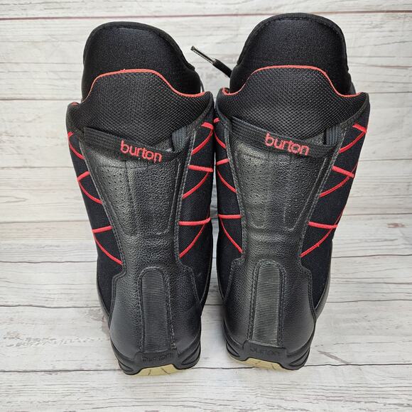 Burton Moto Snowboard Womens Boots Black Red Lace Up Size 6 - Picture 6 of 9